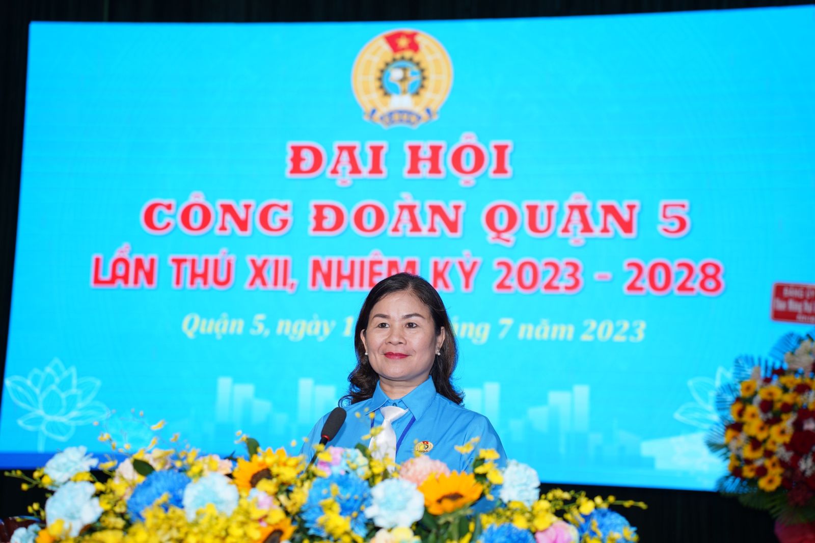 ĐẠI HỘI CÔNG ĐOÀN QUẬN 5 LẦN THỨ XII NHIỆM KỲ 2023-2028